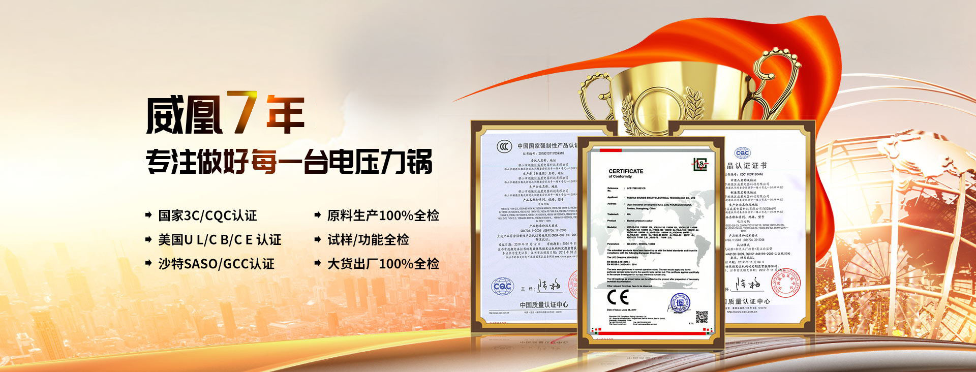 威凰10年，专注做好每一台电压力锅